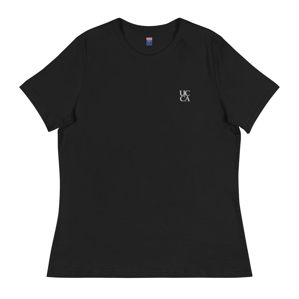 UCCA Women’s Embroidered Logo Relaxed T-Shirt Black / S T-Shirt