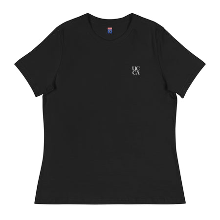 UCCA Women’s Embroidered Logo Relaxed T-Shirt Black / S T-Shirt