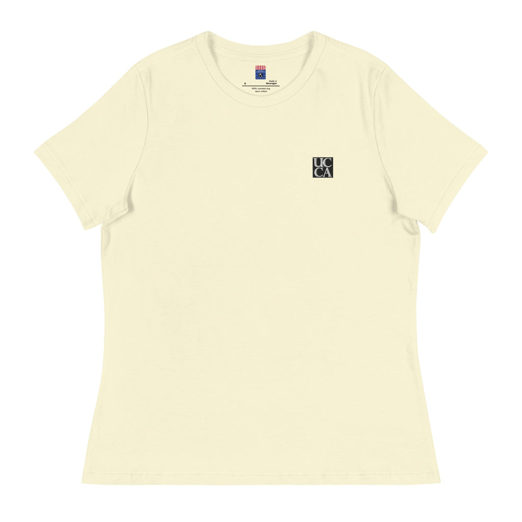 UCCA Women’s Embroidered Logo Relaxed T-Shirt Citron / S T-Shirt