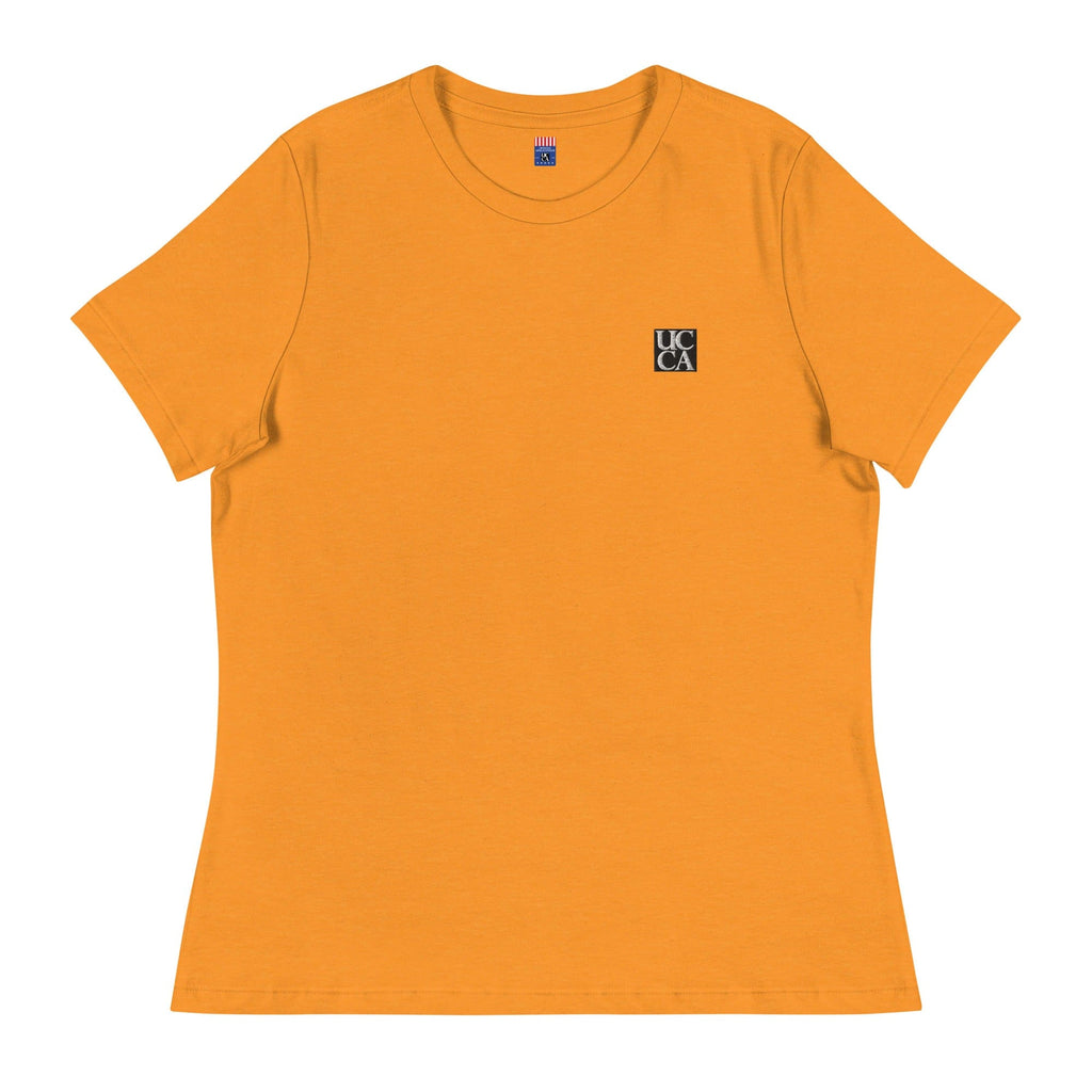 UCCA Women’s Embroidered Logo Relaxed T-Shirt Heather Marmalade / S T-Shirt