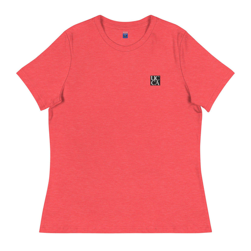 UCCA Women’s Embroidered Logo Relaxed T-Shirt Heather Red / S T-Shirt