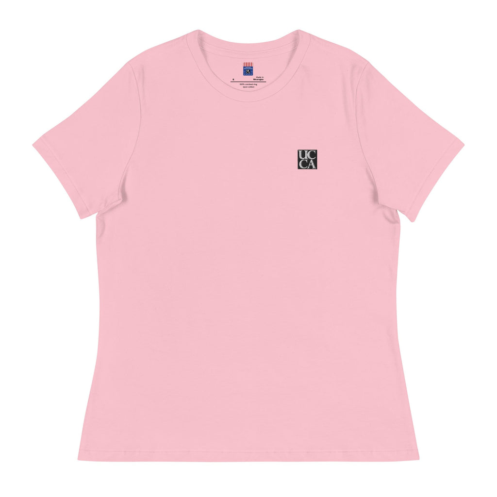 UCCA Women’s Embroidered Logo Relaxed T-Shirt Pink / S T-Shirt