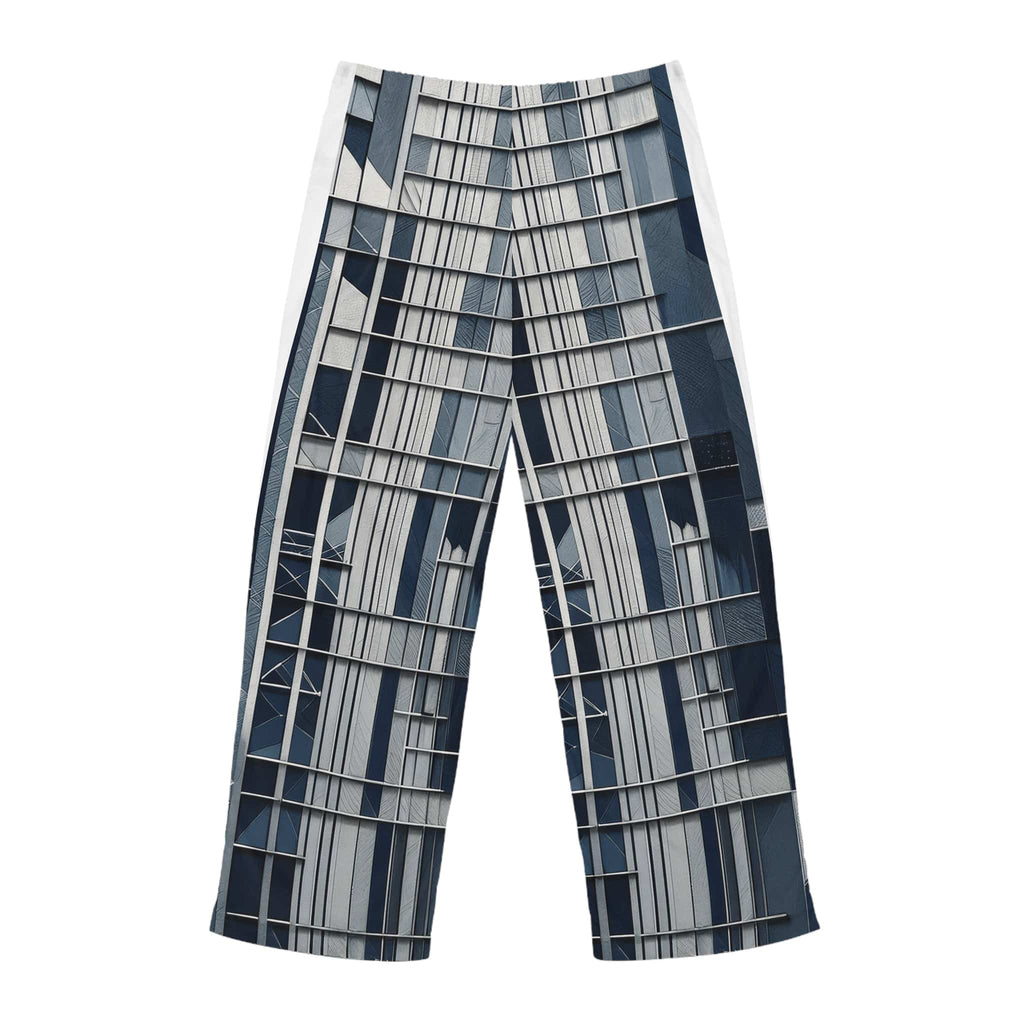 Urban Grid Pajama Pants – Modern Architectural Edition 🏙️✨ L / White stitching All Over Prints