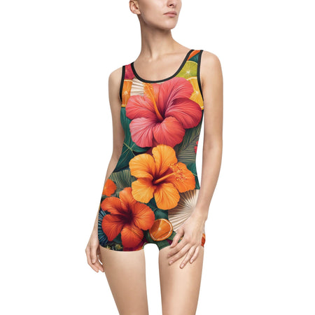 Vintage Vibes: Retro-Inspired One-Piece Swimsuit Black / XS All Over Prints