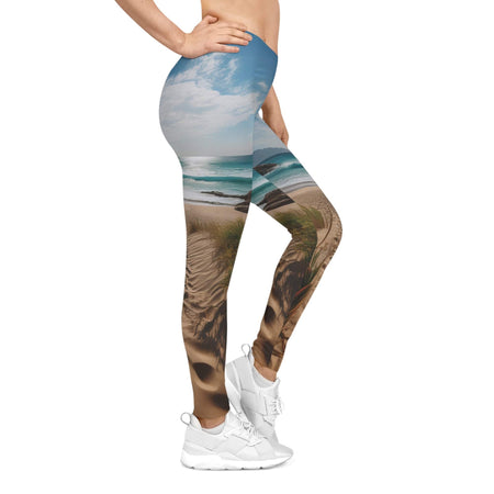 "Walk the Shoreline" Women's Casual Leggings All Over Prints