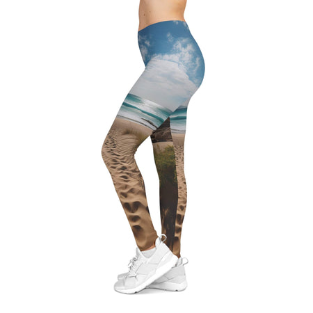 "Walk the Shoreline" Women's Casual Leggings All Over Prints