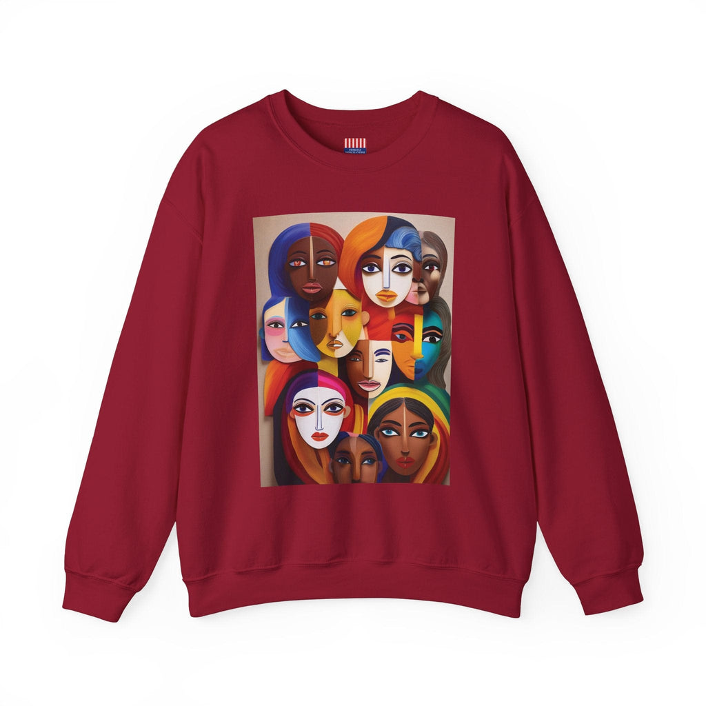 Women's Heavy Blend™ Sweatshirt: Celebrate Diversity with Style Cardinal Red / S Sweatshirt