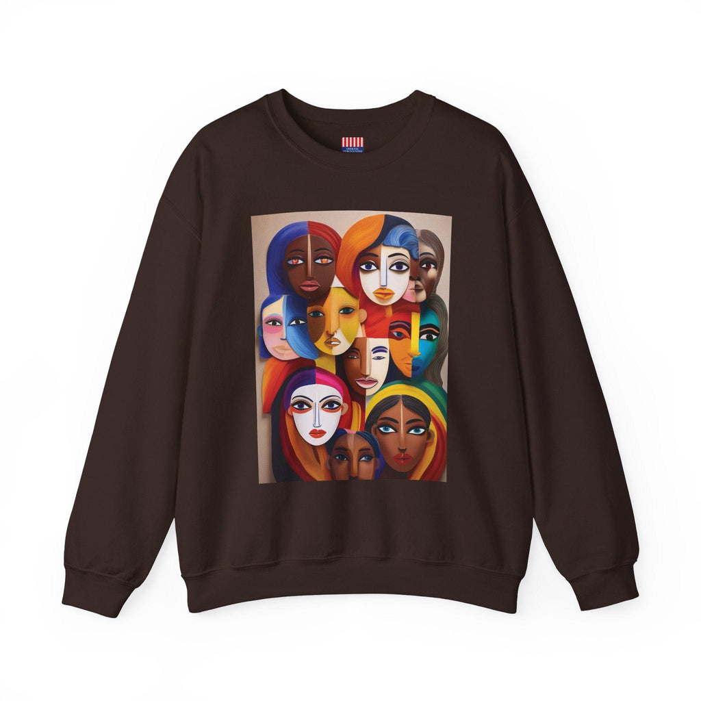 Women's Heavy Blend™ Sweatshirt: Celebrate Diversity with Style Dark Chocolate / S Sweatshirt