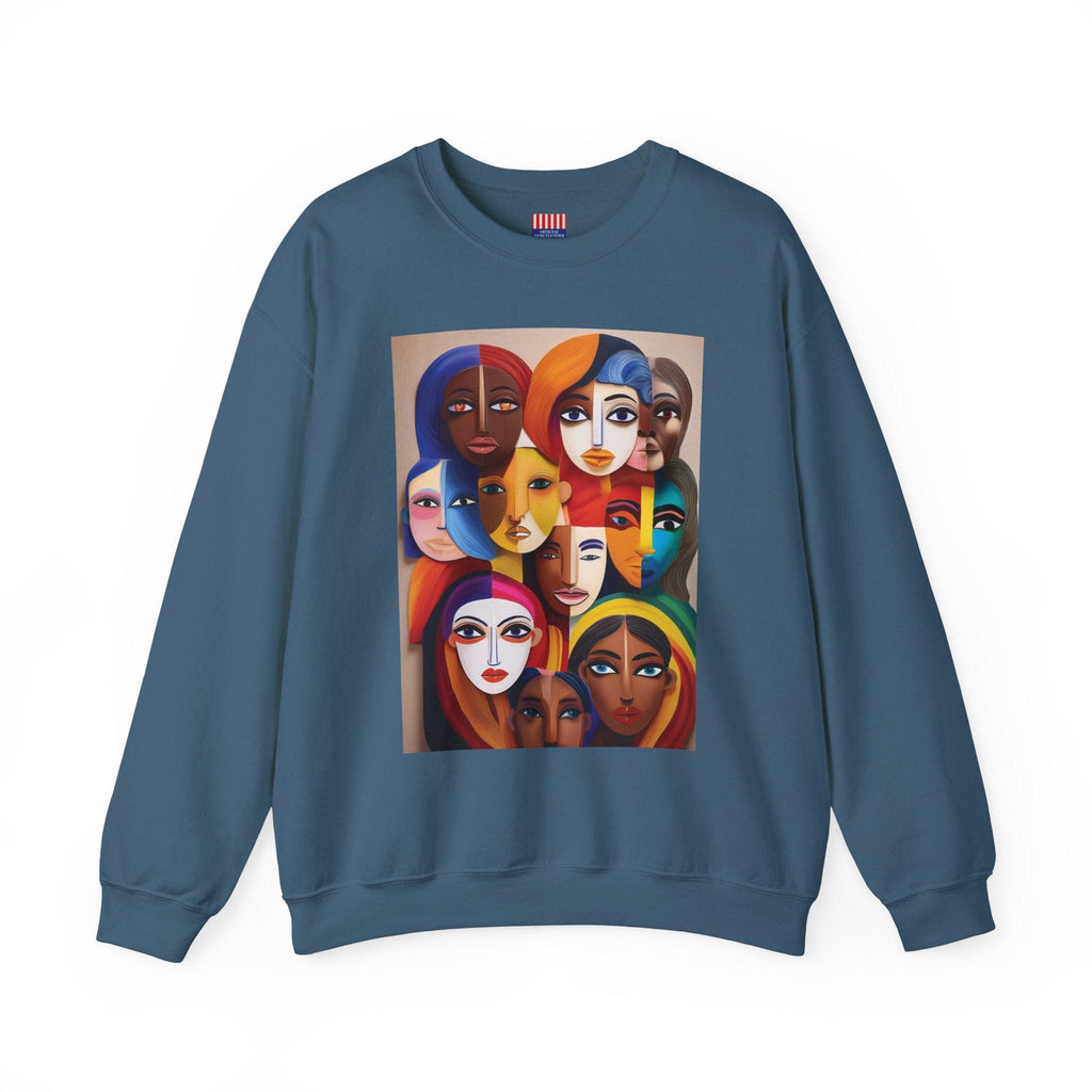 Women's Heavy Blend™ Sweatshirt: Celebrate Diversity with Style Indigo Blue / S Sweatshirt