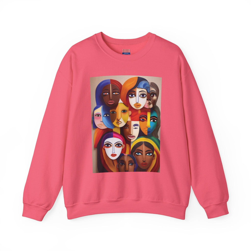 Women's Heavy Blend™ Sweatshirt: Celebrate Diversity with Style Safety Pink / S Sweatshirt