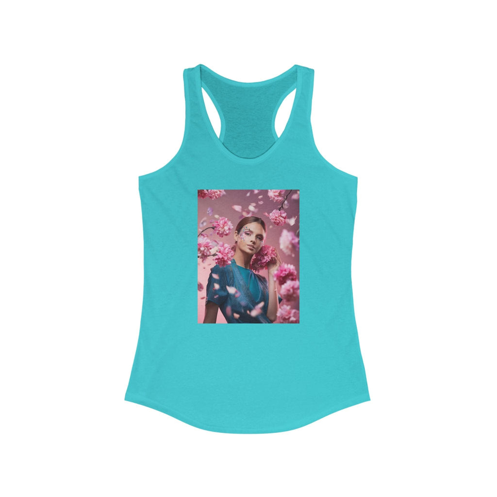 Women's Ideal Racerback Tank XS / Solid Tahiti Blue Tank Top