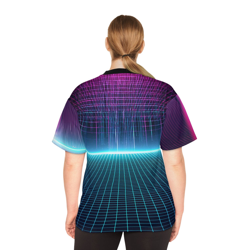 Women's Retro Neon Football Jersey All Over Prints