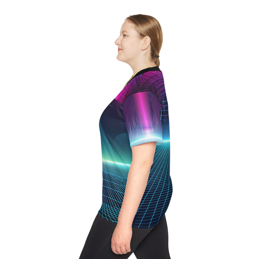 Women's Retro Neon Football Jersey All Over Prints